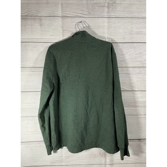 J. Crew - Men's L Green 1/4 Button Up Pullover Authentic Fleece - Picture 5 of 5